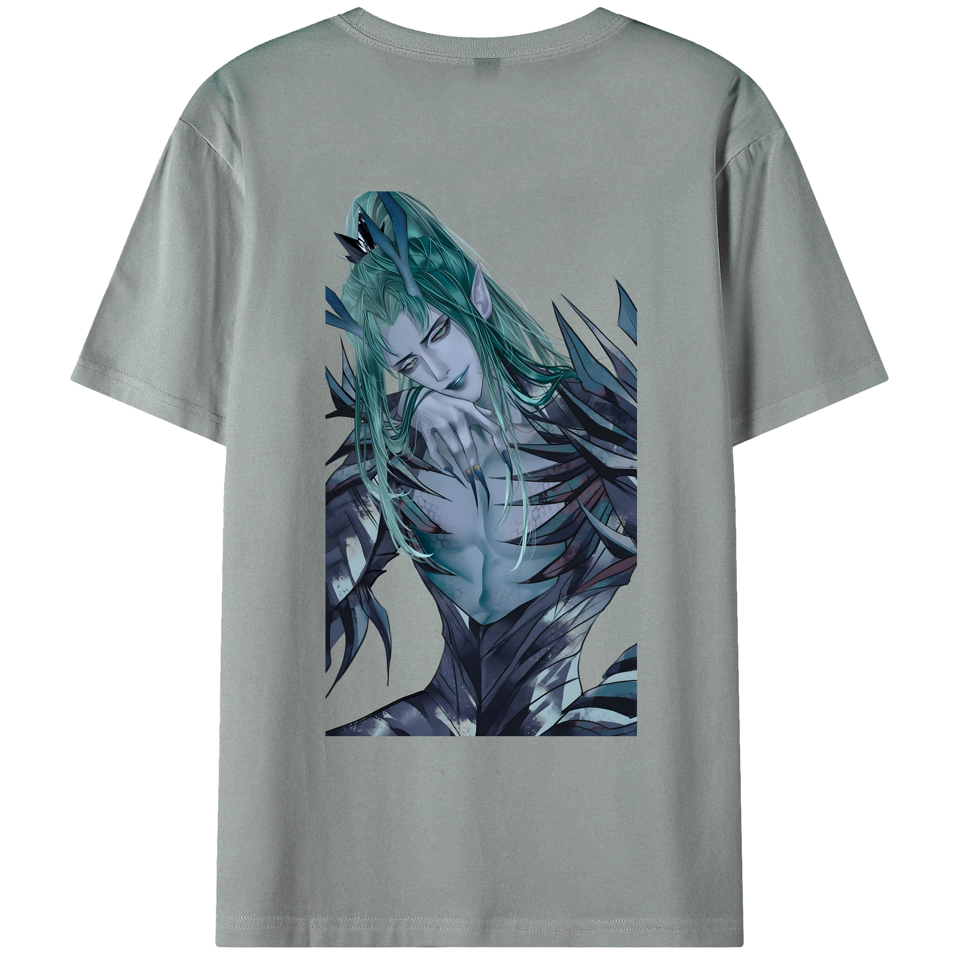 （画像用） Ne Zha 2 ナタ 魔童の大暴れ 綿100％ メンズ半袖Tシャツ（バックプリント） 通気性